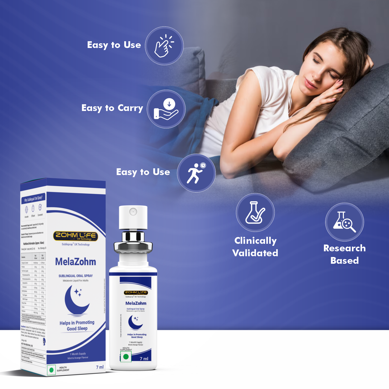 MelaZohm Sublingual Oral Spray