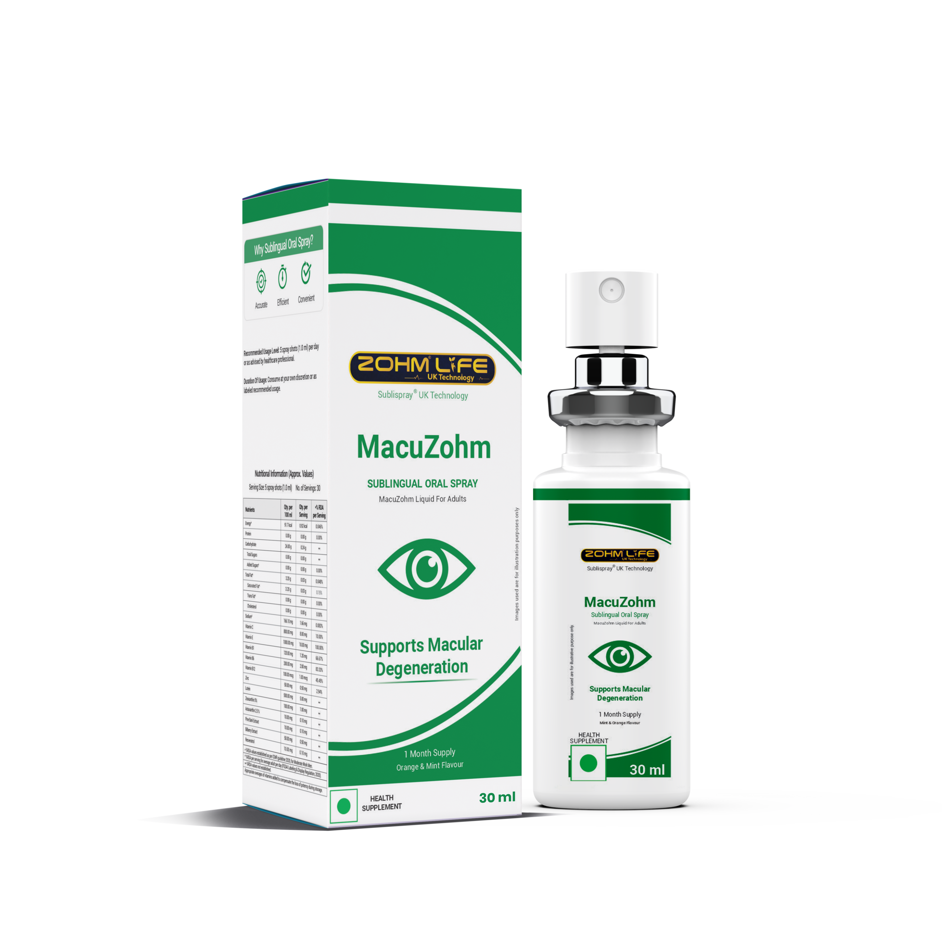 MacuZohm Sublingual Oral Spray